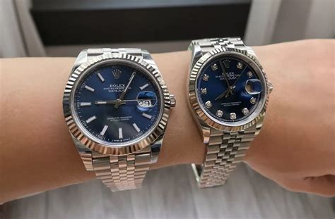 rolex blue watch sizes